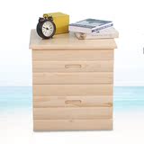 定制全实木经典欧式卧室床头柜组装现代简约收纳柜储物柜2门边柜