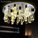 圆形水晶灯现代豪华LED气泡水晶柱客厅灯高档大气吸顶灯餐厅灯具