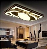LED铁艺异形灯客厅吸顶灯现代简约方形卧室长方形客厅灯吸顶灯