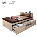 储物床高箱床收纳床板式床，1.5米1.8米欧式床婚床现代简约双人床