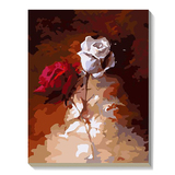数字油画包邮 diy手绘 客厅花卉风景装饰数码填色画 玫瑰之恋