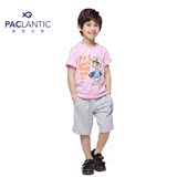派克兰帝paclantic童装 2015新款男童夏日系列针织套装 短T+短裤