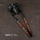 cam-in绣花系列 通用型单反数码照相机背带 微单摄影肩带CAM8458
