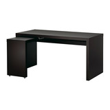 宁波上海宜家家居代购IKEA 马尔姆办公桌带拉出式嵌板书桌 桌子