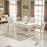 大理石白色餐桌简欧创意酒店饭台北欧简约现代大小桌子新古典方桌
