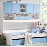 储物组合床 多功能 高低床 环保儿童床男孩女孩双层子母床衣柜床