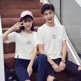 2016新款韩国版情侣装夏装宽松短袖学院风T恤衫女半袖上衣学生潮