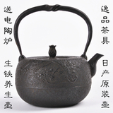 日本铁壶原装正品进口南部铁器茶壶茶道烧水壶老铸铁代购丸龙1.6L