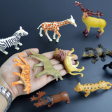包邮正品实心动物仿真模型玩具 狮子老虎长颈鹿狼马10款野生动物