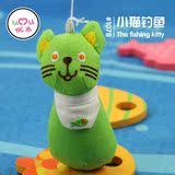 立体小猫钓鱼玩具磁性木制宝宝玩具益智戏水儿童亲子互动生日礼物