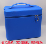 邮超大号PU纯色手提化妆箱大容量化妆包韩版专业化妆品收纳箱包包