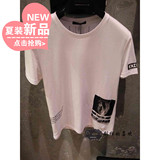 专柜正品 GXG男装2016夏装新款代购白色时尚圆领短袖T恤62244077