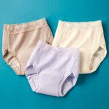 日本海外代购 正品 透气防漏生理裤 高腰大码女保暖经期内裤3件装