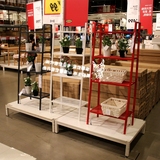 温馨宜家IKEA勒伯格搁板柜置物架花架厨房收纳架钢书架储物架包邮