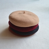 tori's 日单欧美日系韩国文艺复古纯羊毛呢高端蘑菇型画家贝雷帽