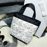 新款韩版时尚潮女包布包手提小包包文艺帆布包包手拎时尚饭盒包袋