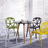 椅类成人异形组装百思宜巧克力色大师设计浅黄色浅灰色带扶手餐椅