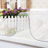 订制PVC软质玻璃透明水晶板餐桌垫防油耐高温塑料防水正方形桌布