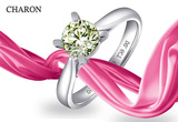 黄钻 6折断码特价 60分 I-J色 CHARON钻戒指 钻石 纯银指环饰品