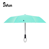 Infun全自动小黑伞创意晴雨伞折叠三折伞双人太阳伞遮阳伞防晒伞