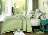 纯棉40支宽幅活性斜纹绿白棉布布料定做四件套床单被套枕套床笠