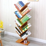 简易书架创意树形书架现代简约儿童学生个性组装书架落地书柜特价