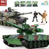 活石男孩遥控坦克模型对战可发射充电动非金属儿童玩具汽车遥控车