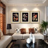 辰宇客厅装饰画餐厅卧室沙发背景墙面壁画挂画植物花卉现代三联画