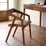 北欧宜家简约现代实木餐桌椅书桌椅实木休闲椅靠背椅扶手椅电脑椅