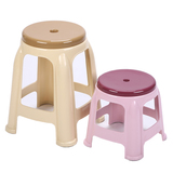 人圆高凳矮凳防滑小板凳餐桌凳家用塑胶餐椅子 塑料方凳子加厚成