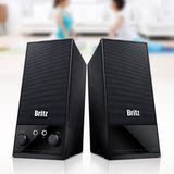 韩国BRITZ台式笔记本音像电脑音箱多媒体有源迷你小音响2.0ch木质