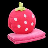 水果系列午睡枕头汽车抱枕被子两用靠垫被大号空调被靠枕珊瑚绒毯