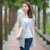 伶俐柠檬原创设计20698民族风女衬衫手绘中国风汉服元素改良日常