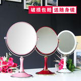 新款高档欧式镜6-8寸双面台式化妆镜子梳妆镜3倍高清放大台镜包邮