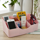 日式化妆品收纳盒 多用途办公桌面杂物盒 可挂式收纳小整理盒