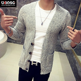 2016新款线衣韩版修身男士毛衣青年休闲开衫外套秋装英伦针织线衣