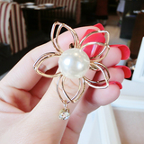 韩国流行夏日新款清新个性经典复古时尚人造珍珠镂空花朵戒指指环