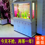 欧式鱼缸水族箱1.2米生态玻璃金鱼缸1.5米屏风鞋柜 创意鱼缸 定做