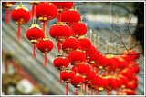 红色植绒小灯笼宫灯串挂件新年春节元旦中秋节装饰布置用品批发