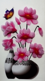 3d立体墙贴小花盆花朵贴画客厅冰箱玻璃墙贴鞋柜柜子