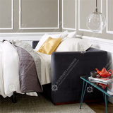 简约欧式新古典折叠沙发床 后现代美式乡村拉扣简易软床1.41.8米
