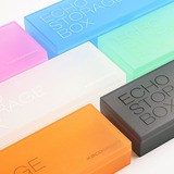 包邮KACO ECHO 半透明PP塑料磨砂糖果色多功能文具收纳创意铅笔盒