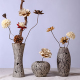 现代中式客厅落地电视柜家居景德镇陶瓷干花创意时尚装饰艺术花瓶