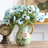 欧美式田园陶瓷家居花瓶现代简约客厅餐桌玄关假花仿真花艺装饰品