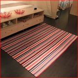 日式地毯棉线编织方格布艺地毯茶几地垫客厅地毯宜家风格卧室地垫