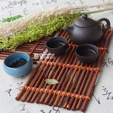 茶杯垫子复古道具拍照背景天然竹子竹排拍摄背景茶叶拍照道具摆设