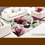 土耳其新款田园进口高密丙纶缤纷客厅卧室彩色几何形现代图案地毯