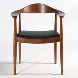 北欧宜家原木餐椅总统椅肯尼迪椅实木会议椅现代简约咖啡厅椅书椅