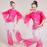 新款大秧歌舞台演出服成人女广场舞古筝伴舞现代修身民族表演服装
