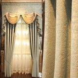 奢华定制 欧式窗帘客厅豪华雪尼尔提花卧室书房美式窗帘成品